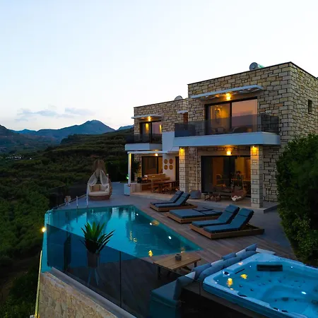 Heated Pool & Jacuzzi, Sea View - Paleokastro Luxury Kissamos