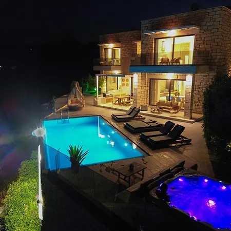 Heated Pool & Jacuzzi, Sea View - Paleokastro Luxury Villa *