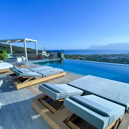 Paleokastro With Private Heated Pool, Views - Next To Center - Wifi Villa *