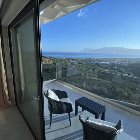 Heated Pool & Jacuzzi, Sea View - Paleokastro Luxury Villa Kissamos