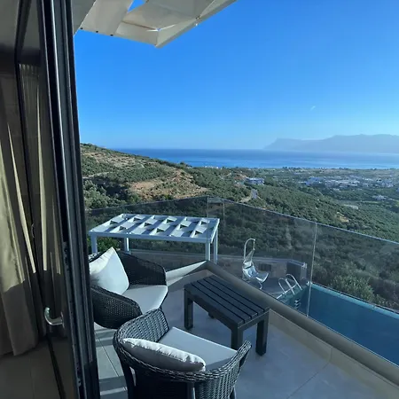 Heated Pool & Jacuzzi, Sea View - Paleokastro Luxury Kissamos