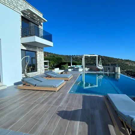 Villa Heated Pool & Jacuzzi, Sea View - Paleokastro Luxury *