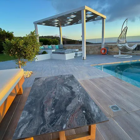 Villa Heated Pool & Jacuzzi, Sea View - Paleokastro Luxury Kissamos