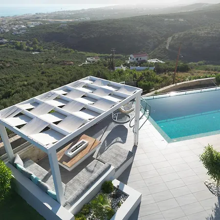 Heated Pool & Jacuzzi, Sea View - Paleokastro Luxury Villa Kissamos