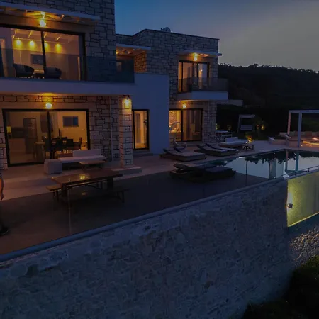 Heated Pool & Jacuzzi, Sea View - Paleokastro Luxury Villa *