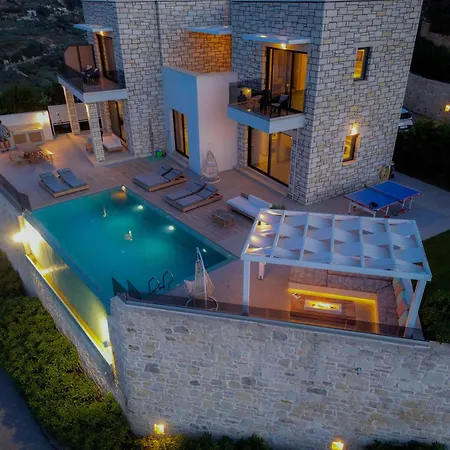 Heated Pool & Jacuzzi, Sea View - Paleokastro Luxury Villa *