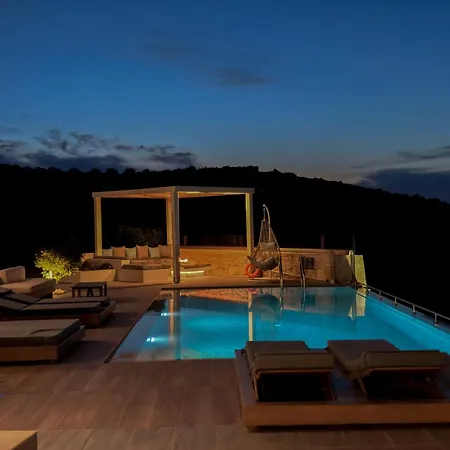 Heated Pool & Jacuzzi, Sea View - Paleokastro Luxury Kissamos