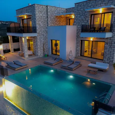 Heated Pool & Jacuzzi, Sea View - Paleokastro Luxury Villa